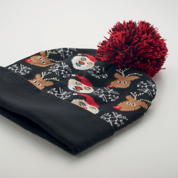 Shimas Hat acrylic christmas beanie, 95g - Black