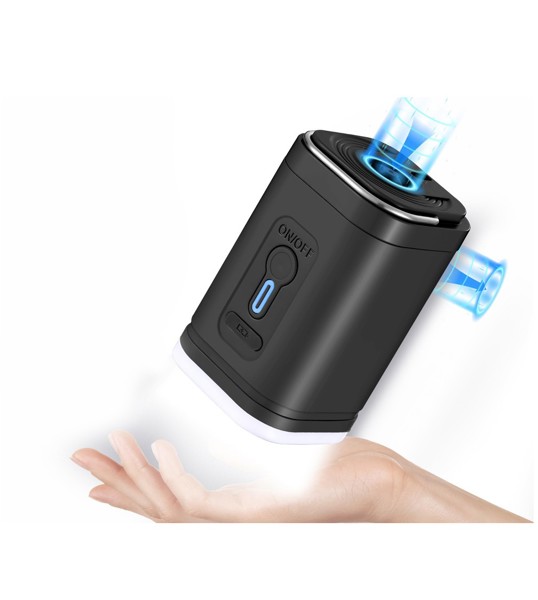 Mini portable pump with LED light - SILVER