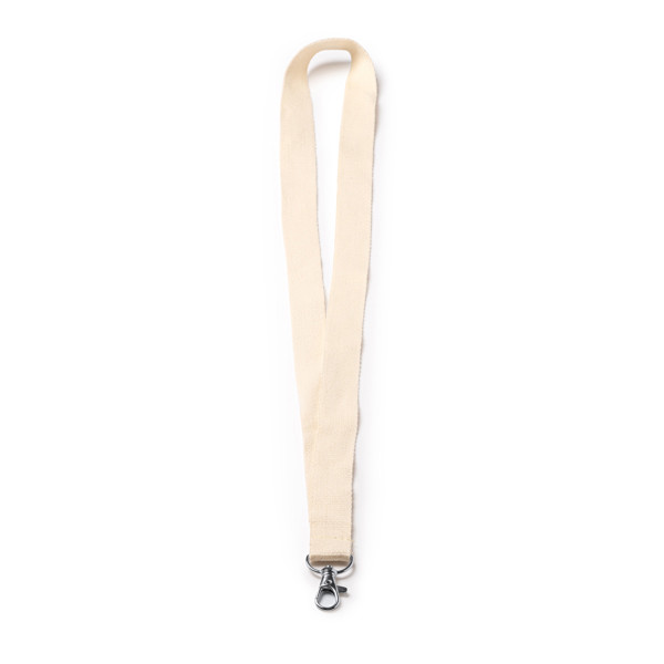 Lanyard personalizado de algodón con mosquetón