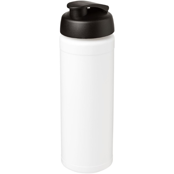 Baseline® Plus grip 750 ml flip lid sport bottle - White / Solid Black