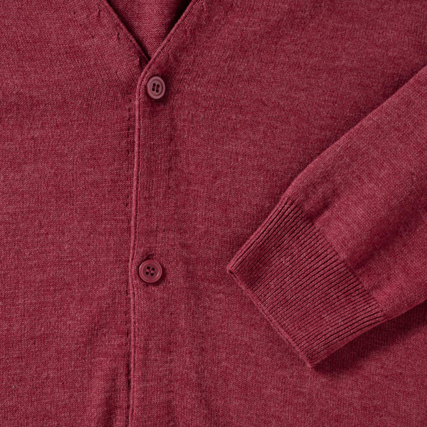 Men's V-Neck Knitted Cardigan - Black / XL