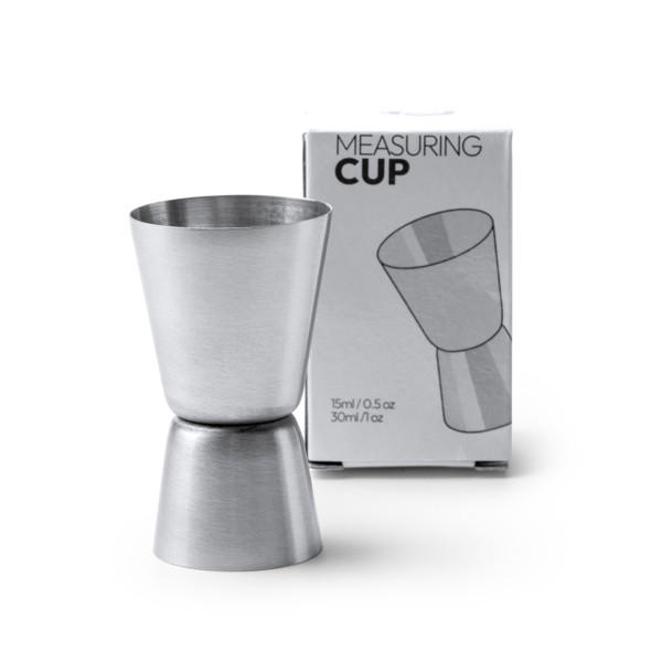 Personalised cocktail jigger in stainless steel 15/30 ml