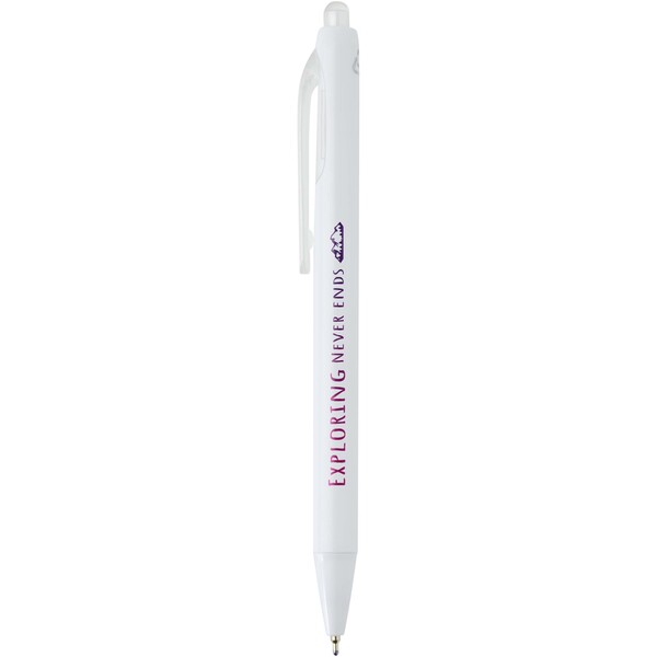 Glen RCS recycled bi-injected ballpoint pen (blue ink) - White