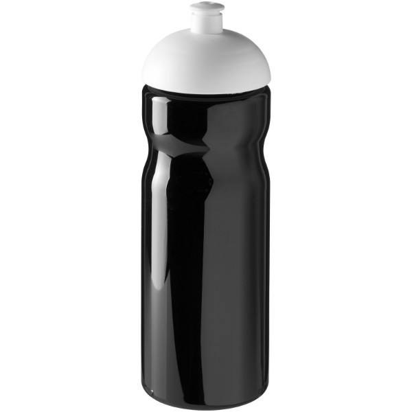 Športová fľaša H2O Base® 650 ml s kupolovitým uzáverom - Jednofarebná čierna / Biela