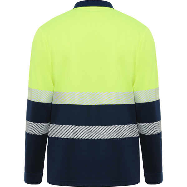 Polo Manga Larga Vega - Marino/Amarillo Fluor / XL