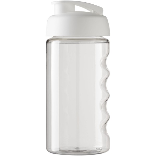 H2O Active® Bop 500 ml Sportflasche mit Klappdeckel - transparent / weiss