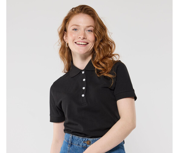 Polo femme boutons contrastés - NAVY / RED / S