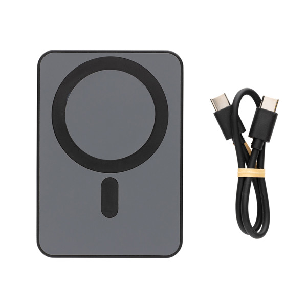 Powerbank magnétique 5000mAh en plastique RCS Magnetix - Noir
