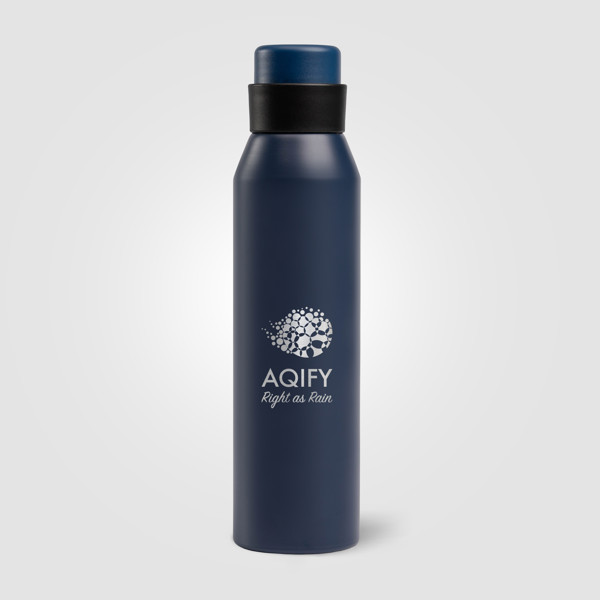 Norse - 680 ml Bouteille de sport en aluminium recyclé - Bleu marine / Jet d’encre 4 couleurs