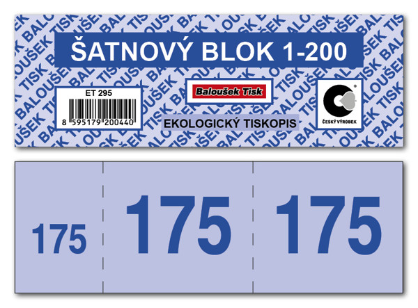 Šatnové Bloky 1-200 Čísel