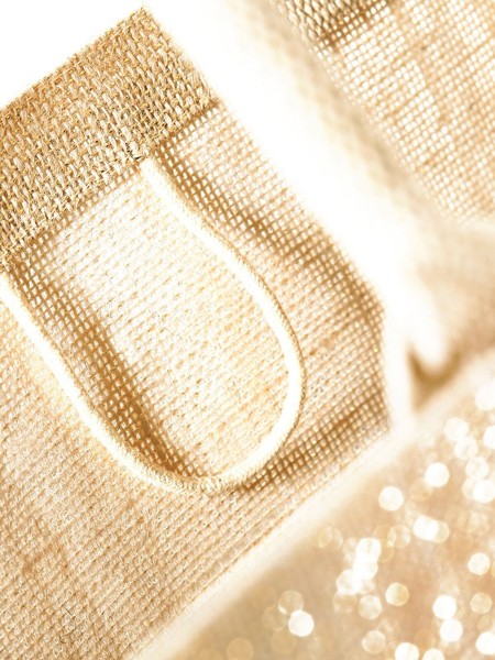 Shimmer Jute Shopper