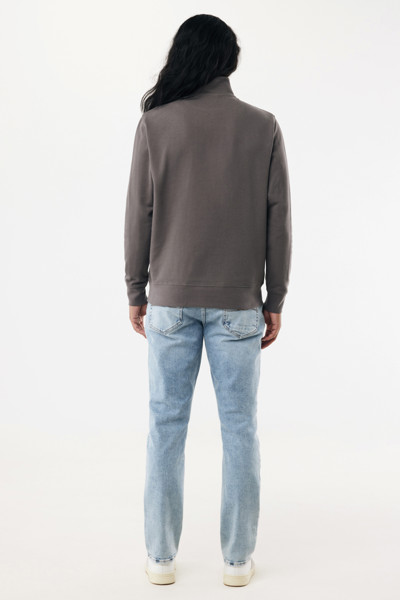 IQONIQ Elgon recycled cotton quarter zip sweater - Anthracite / XL