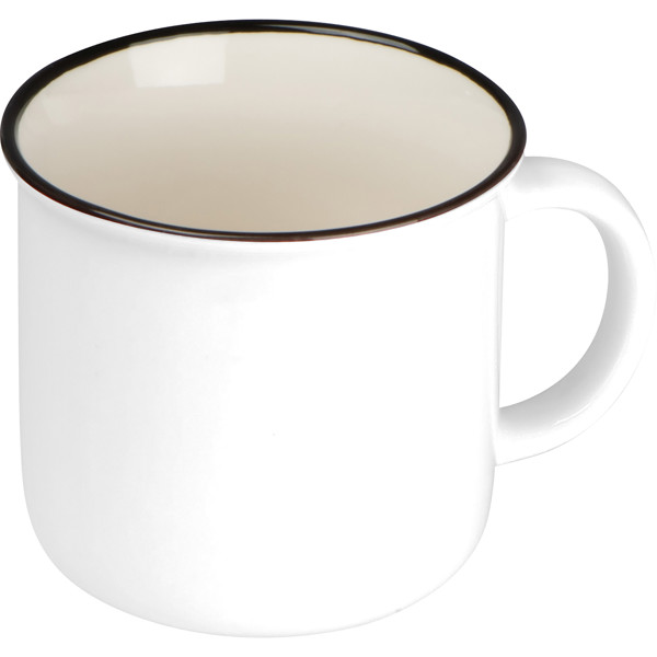 Ceramic cup, 350ml RAYMOND - White