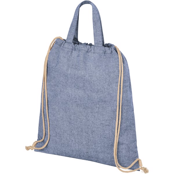 Pheebs 210 g/m² recycled drawstring bag 6L - Heather Blue