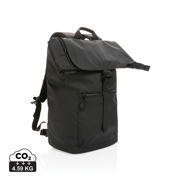 Impact AWARE™ RPET water resistant 15.6" laptop backpack - Black