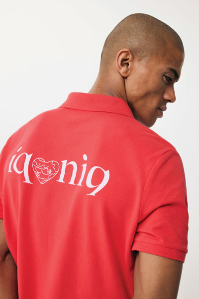 Iqoniq Yosemite recycled cotton pique polo - Luscious Red / L