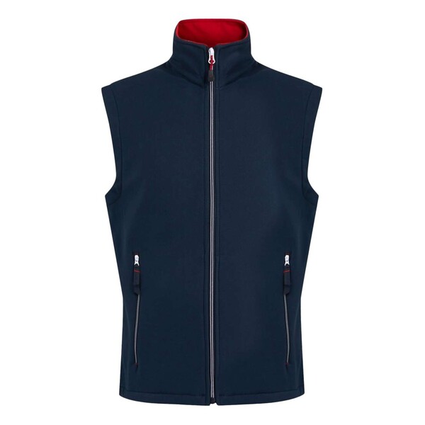 Ascender 2 Layer Softshell Bodywarmer - Navy / Classic Red / 3XL