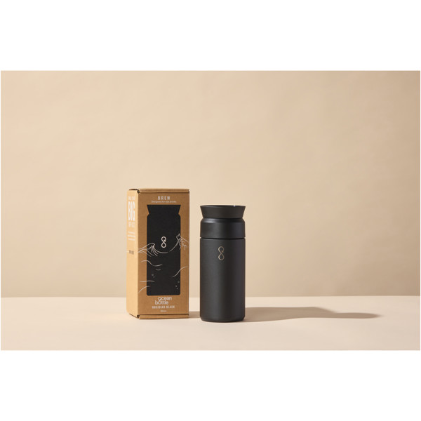 Ocean Bottle 350 ml brew flask - Obsidian Black