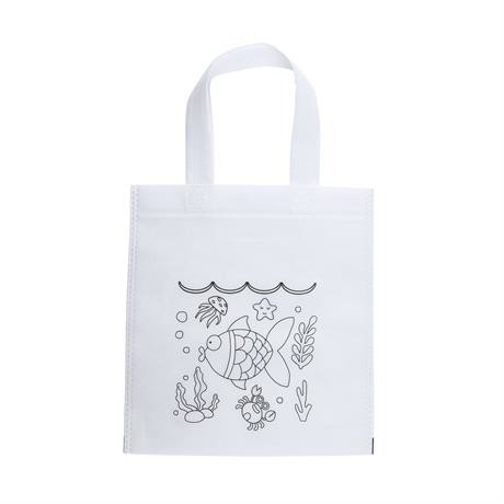 Bolsa infantil personalizada de non-woven con espacio para colorear y ceras