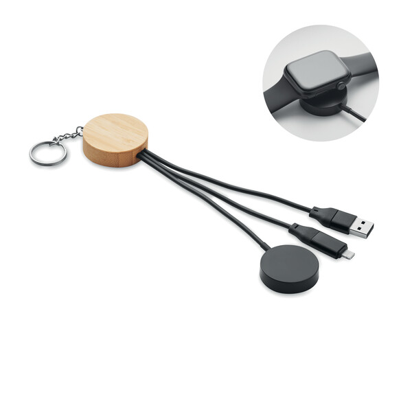 Brelok z kablem 4 w 1 60W Bule - Czarny