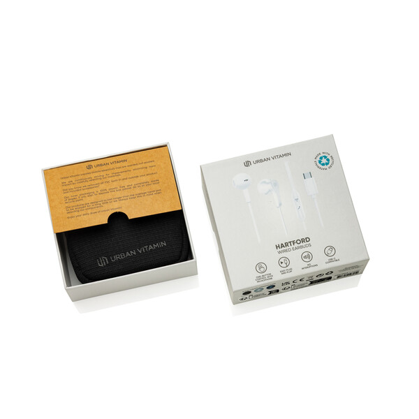 Urban Vitamin Hartford RCS wired earbuds - White