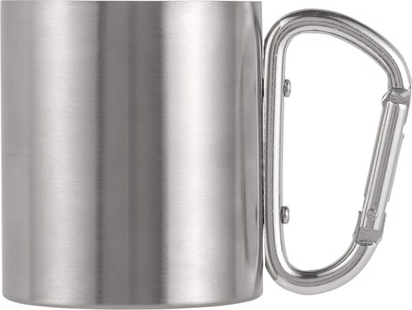 Stainless steel double walled mug - Silver
