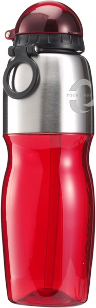 PS and stainless steel bottle - Red
