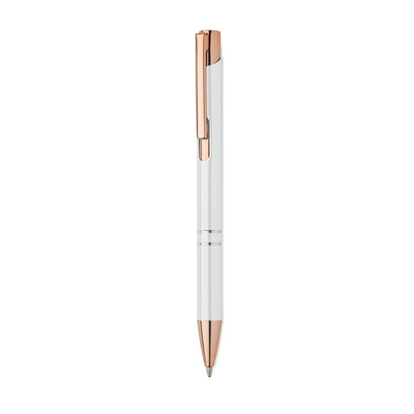 Recycled aluminium pen Bern Rose - White