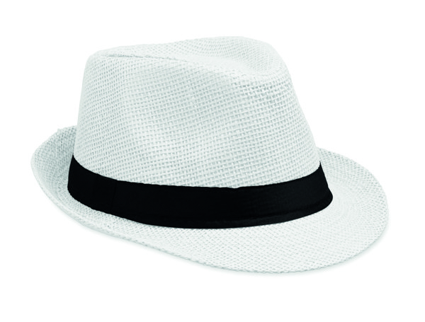 Paper straw hat Boowie - White