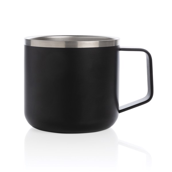 Xd Collection camp mug, 350ml, stainless steel - Black