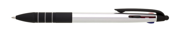 Sarno 3 in 1 pen, plastic, red black blue ink - Silver