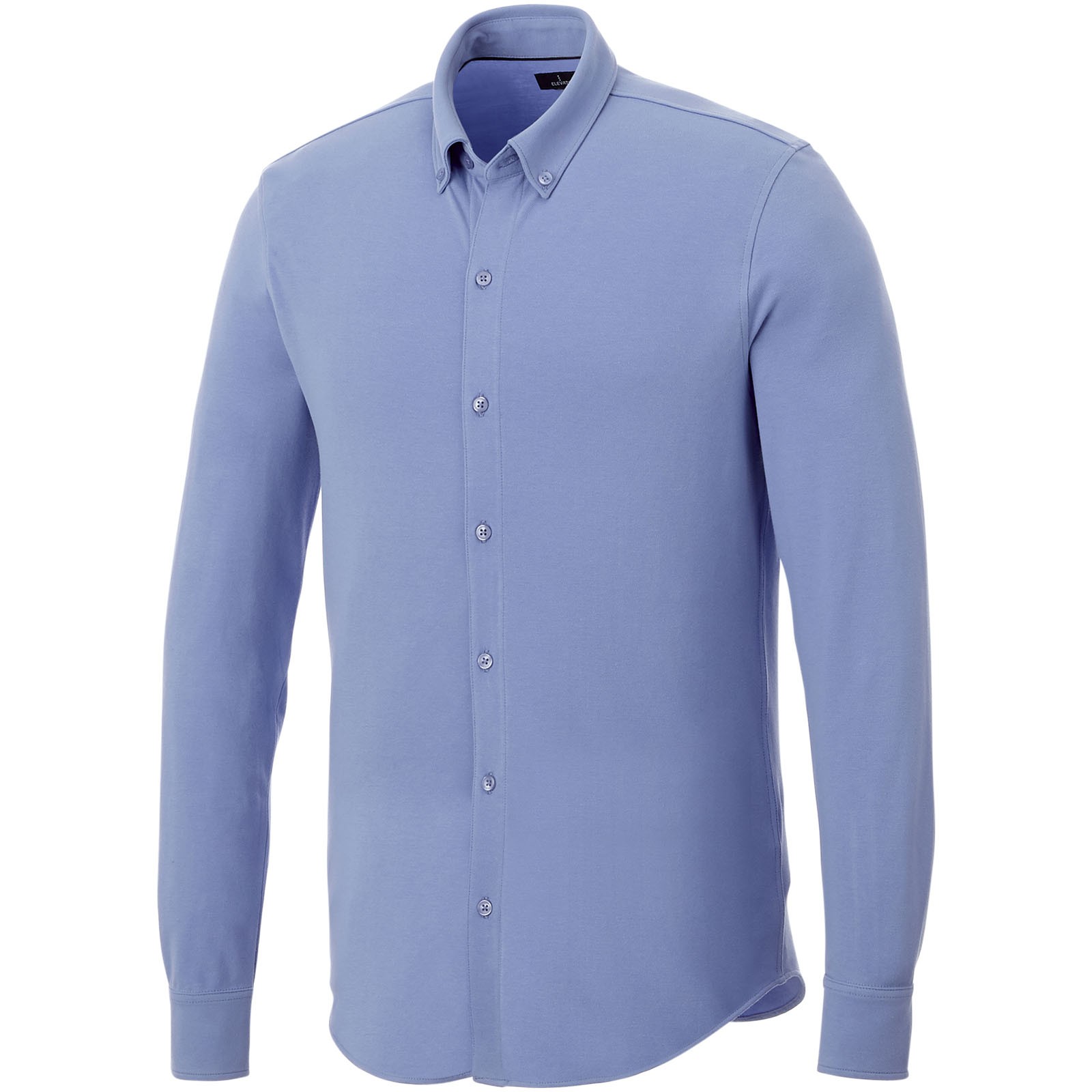 Camisa de manga larga de punto piqué "Bigelow" - Azul claro / M