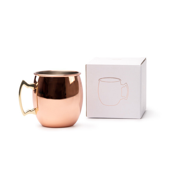 Personalised stainless steel mug 500 ml with copper coating mirror effect