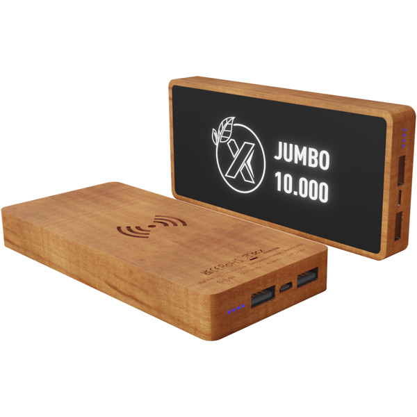 Powerbank de carregamento sem fios em madeira de 10.000 mAh "SCX.design P46"