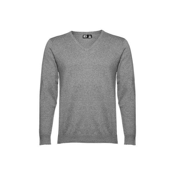THC MILAN. Pullover com decote em" V" para homem em algodão e poliamida