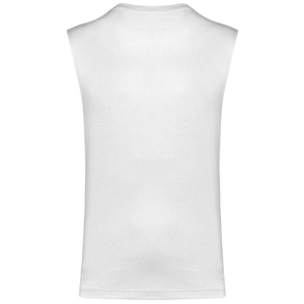 Eco-Friendly Men Sleeveless T-Shirt - White / 2XL