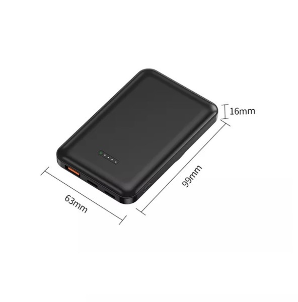 Bezdrôtová magnetická powerbanka 5000mAh - WHITE