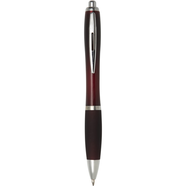 Nash ballpoint pen with coloured barrel and grip - Merlot