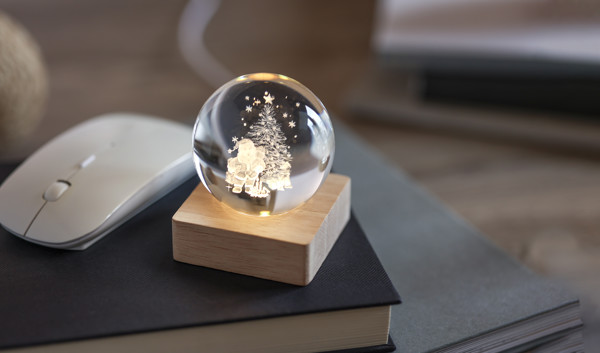 Christmas LED glass ball Santa Light