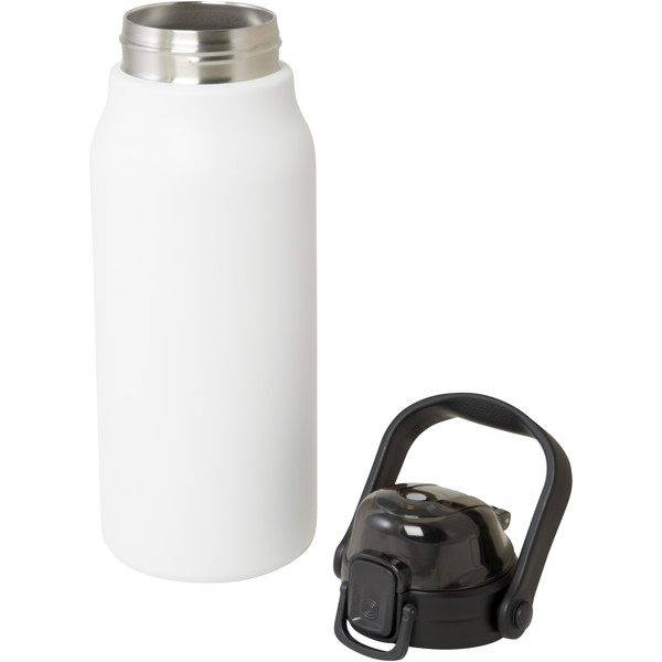 Garrafa com isolamento a vácuo em cobre e aço inoxidável reciclado com certificação RCS de 1600 ml "Vasa" - Branco