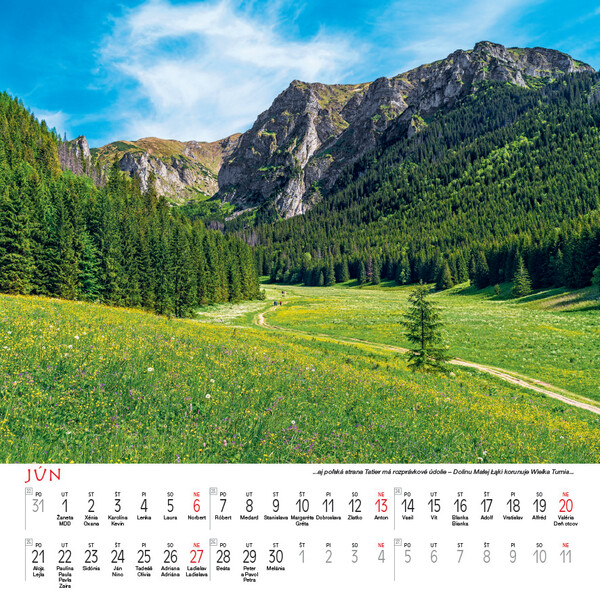 Nástenný Kalendár Tatry Štvorec 2027