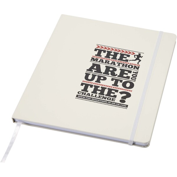 Spectrum A4 hard cover notebook - White