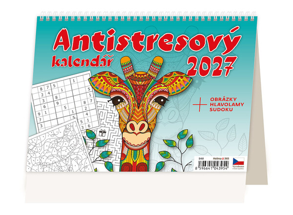 Plánovací stolní kalendář Antistresový pracovní 2027