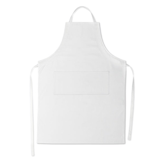 Opremljen predpasnik Kitab, 190 g/m², 2 žepa - Bela