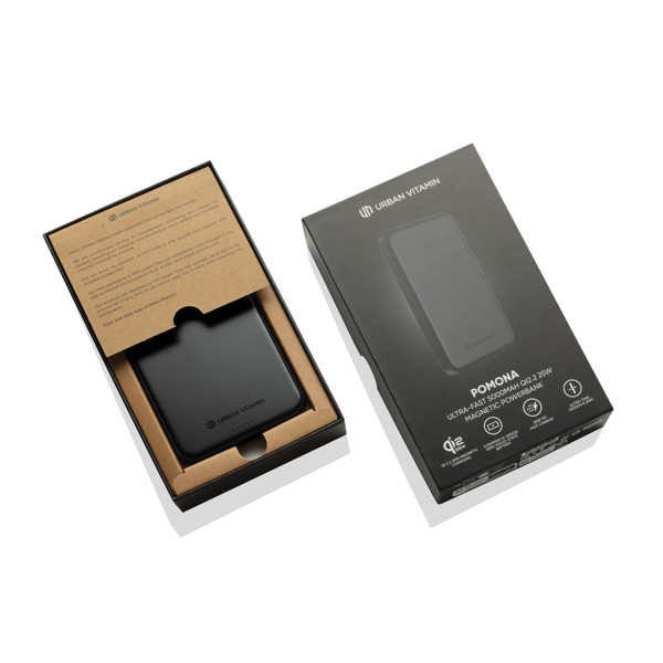 Powerbanka Qi2.2 25W Urban Vitamin Pomona 5000mAh - Černá