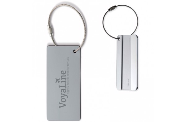 Aluminum luggage tag rectangle