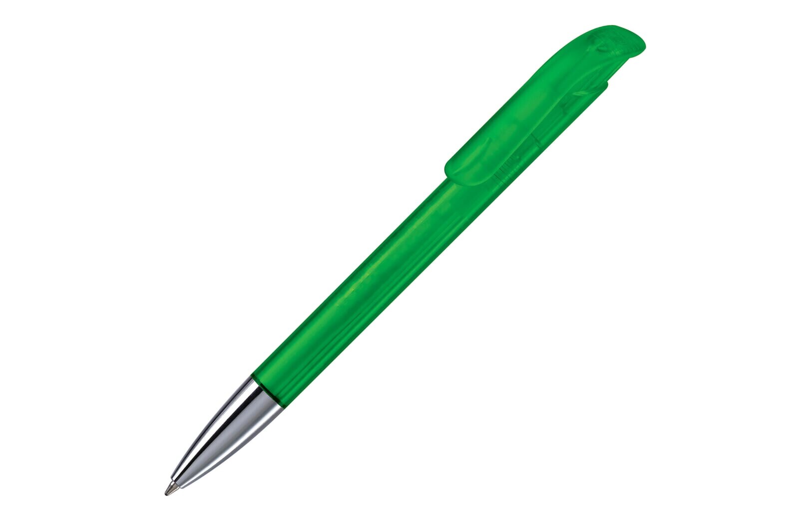 Ball pen Atlas transparent metal tip - Transparent / Green | Samdam ...