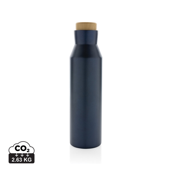 Bouteille iso en acier inoxydable recyclé certifiée RCS Gaia - Bleu