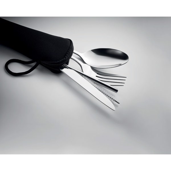 Cutlery set stainless steel 5 Service - Black