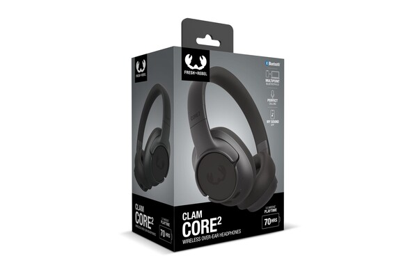 Fresh 'n Rebel Clam Core 2 Wireless Over-Ear Headphones - Dark Grey